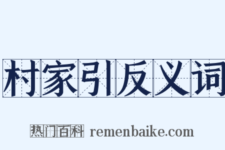 村家引反义词是什么意思的图片